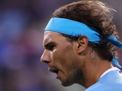 Nadal, no jogo de domingo em Indian Wells.