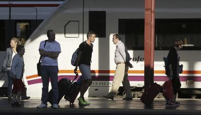 Estación de Chamartín, en Madrid, durante la huelga.