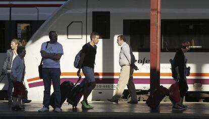 Estaci&oacute;n de Chamart&iacute;n, en Madrid, durante la huelga. 