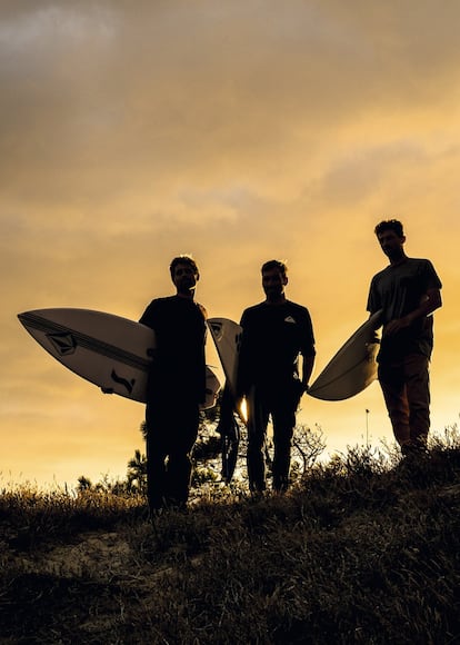 Los tres miembros que componen el equipo masculino.