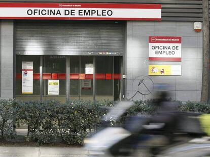 An unemployment office in Madrid.