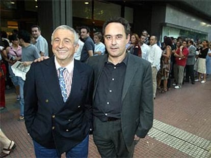 Michel Guérard y Ferrán Adrià, ayer en Madrid.