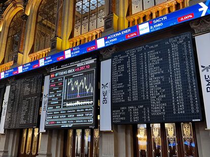 Bolsa de Madrid, este jueves.