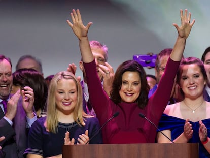 A governadora democrata de Michigan, Gretchen Whitmer, em uma imagem de arquivo.