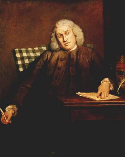 Retrato de Samuel Johnson realizado por sir Joshua Reynolds.