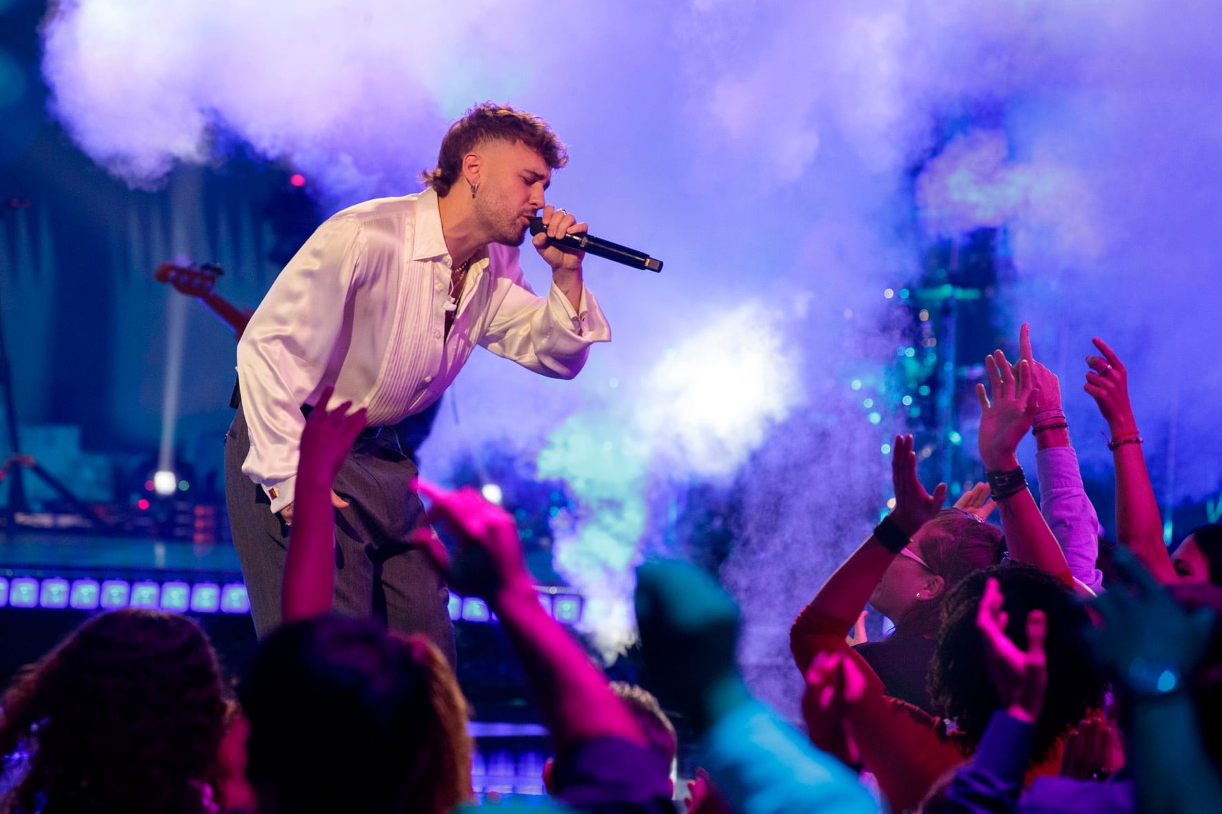 Dani Fernández, en un momento de la gala de Nochebuena de La 1.