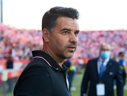 Míchel, entrenador del Girona.