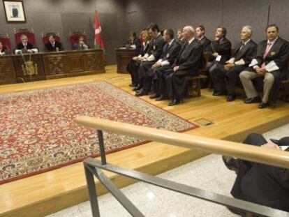 Joseba Azkarraga, en la inauguración del Año Judicial en la sede del Tribunal Superior en octubre de 2008, cuando era consejero de Justicia.