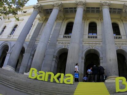 Salida a Bolsa de las acciones del grupo Bankia en julio de 2011.