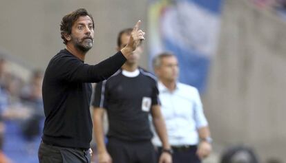 Sánchez Flores, en el último partido del Espanyol ante el Villarreal.