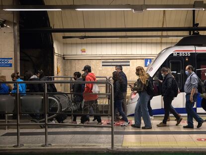 Un andén del Metro de Madrid.