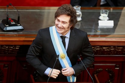 Javier Milei  en Buenos Aires, Argentina, el 1 de marzo de 2025.