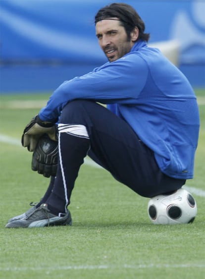 Gigi Buffon, durante un entrenamiento.