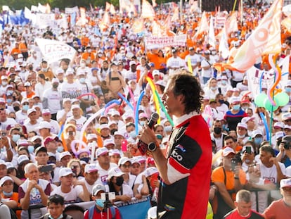 El candidato Federico Gutiérrez, en un acto de campaña en Cúcuta, este viernes 13 de mayo.