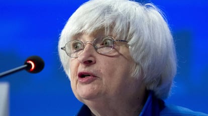 Janet Yellen en una conferencia el pasado fin de semana en Washington