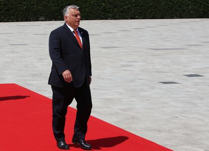 El primer ministro húngaro, Viktor Orbán, en Bulboaca (Moldavia), el 1 de junio. 