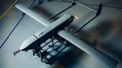 Un dron de clase I, o ligero, de Aertec. El modelo, llamado Tarsis ISTAR, ha sido adquirido por el Ministerio de Defensa.