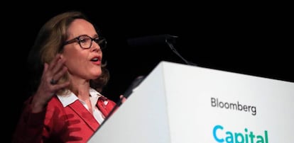 La ministra de Economía, Nadia Calviño.