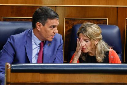 Pedro Sanchez y Yolanda Diaz