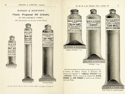 A tin tube with screw cap to store oil paint. This invention revolutionized the art world and brought about impressionism.