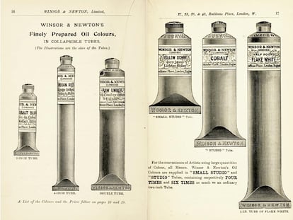 Tubo de estaño con tapón de rosca para guardar la pintura al óleo. Este invento revolucionó el mundo del arte y trajo el impresionismo.