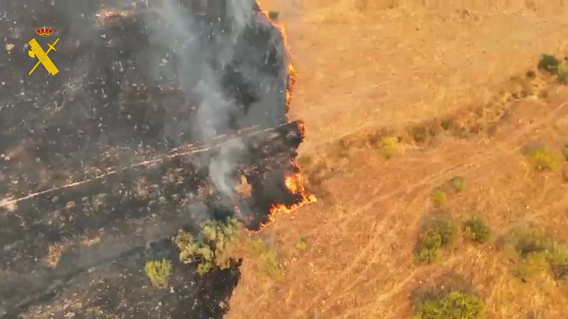 Las imágenes aéreas del incendio de Madrid muestran el avance de las llamas