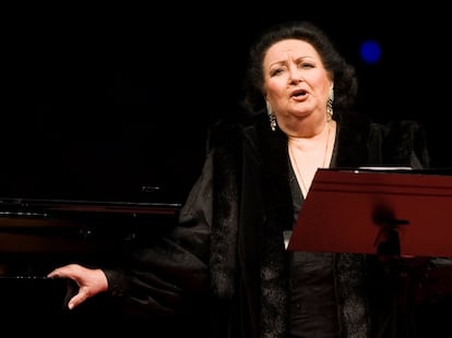 La soprano Montserrat Caballé, durant una actuació a Burgos, el 16 de febrer del 2007.