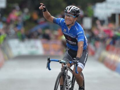 El ciclista colombiano Julian Arredondo, ganador de la etapa. 