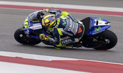 Rossi, en los entrenamientos libres en Austin