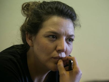 La alcaldesa de Berga, Montse Venturós, durante la entrevista.
