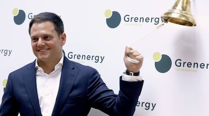El consejero delegado de Grenergy, David Ruiz de Andrés, en el debut en el MAB en julio de 2015.