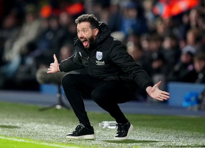 Carlos Corberán, en un West Bromwich Albion-Coventry City de hace dos semanas.