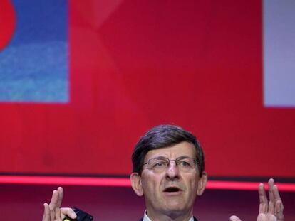 Vittorio Colao, consejero delegado de Vodafone, en el Mobile World Congress de Barcelona de febrero pasado.
