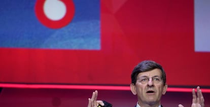 Vittorio Colao, consejero delegado de Vodafone, en el Mobile World Congress de Barcelona de febrero pasado.