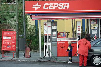 Una de las estaciones de servicio de la petrolífera, en Madrid.