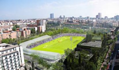 Proyecto para el nuevo estadio de Vallehermoso.