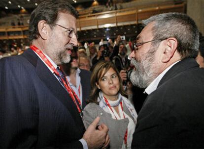 Rajoy y Sáenz de Santamaría acuden al Congreso de UGT en el que ha sido reelegido Cándido Méndez