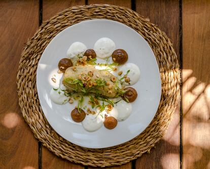 Berenjena árabe, una de las propuestas de la carta del restaurante Sant Joan de Binissaida