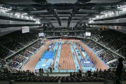 Vista del palacio de los Deportes de Madrid.