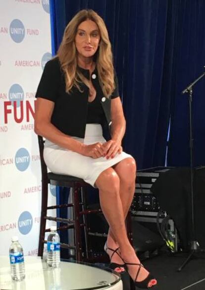 Caitlyn Jenner participa en el acto de American Unity Fund, ayer en Cleveland.