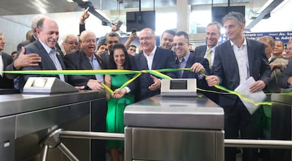 Geraldo Alckmin inaugura esta&ccedil;&atilde;o da Linha 5-Lil&aacute;s.