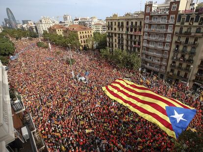 Una imagen de la manifestación de la última Diada.