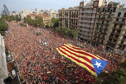 Una imagen de la manifestación de la última Diada.