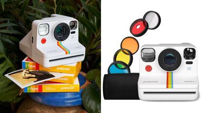 Esta cámara Polaroid se vende en tres acabados: verde bosque, blanco y negro.