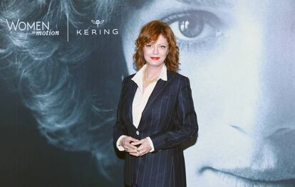 Susan Sarandon, durante o ato em Cannes 'Women In Motion'.