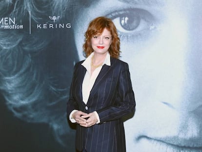 Susan Sarandon, durante o ato em Cannes 'Women In Motion'.