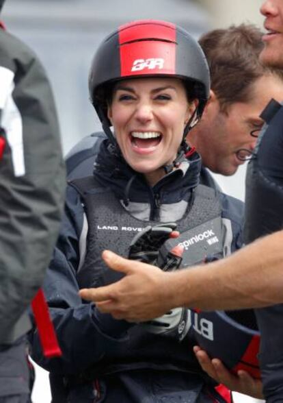 Kate Middleton, de entrenamiento con un catamarán, el pasado 20 de mayo..