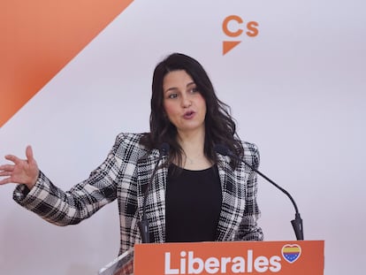 La presidenta de Ciudadanos, Inés Arrimadas, en Jerez de la Frontera, el pasado 29 de diciembre.