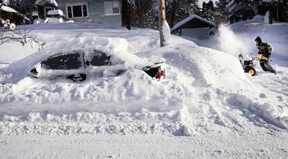 Un hombre en Duluth, Minnesota.