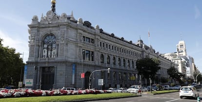 Imagen de la fachada del Banco de España, Madrid.